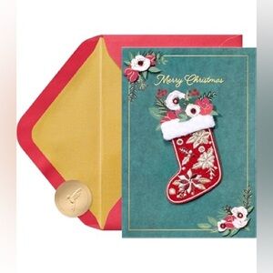 🆕Papyrus 3D Christmas Stocking Christmas Greeting Card